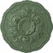 Ekena Millwork Cornelia Ceiling Medallion (Fits Canopies up to 4"), Hnd-Painted Athenian Green, 22 1/2"OD x 1 1/2"P CM22CNAGF - alternate 1